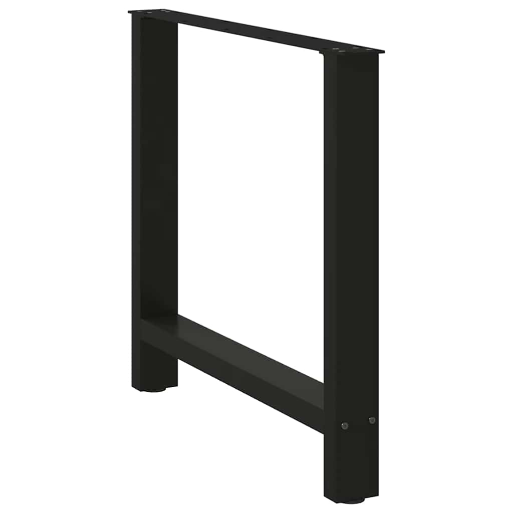 vidaXL Esstischbeine Schwarz 2 Stk. 80x(72-73) cm Stahl