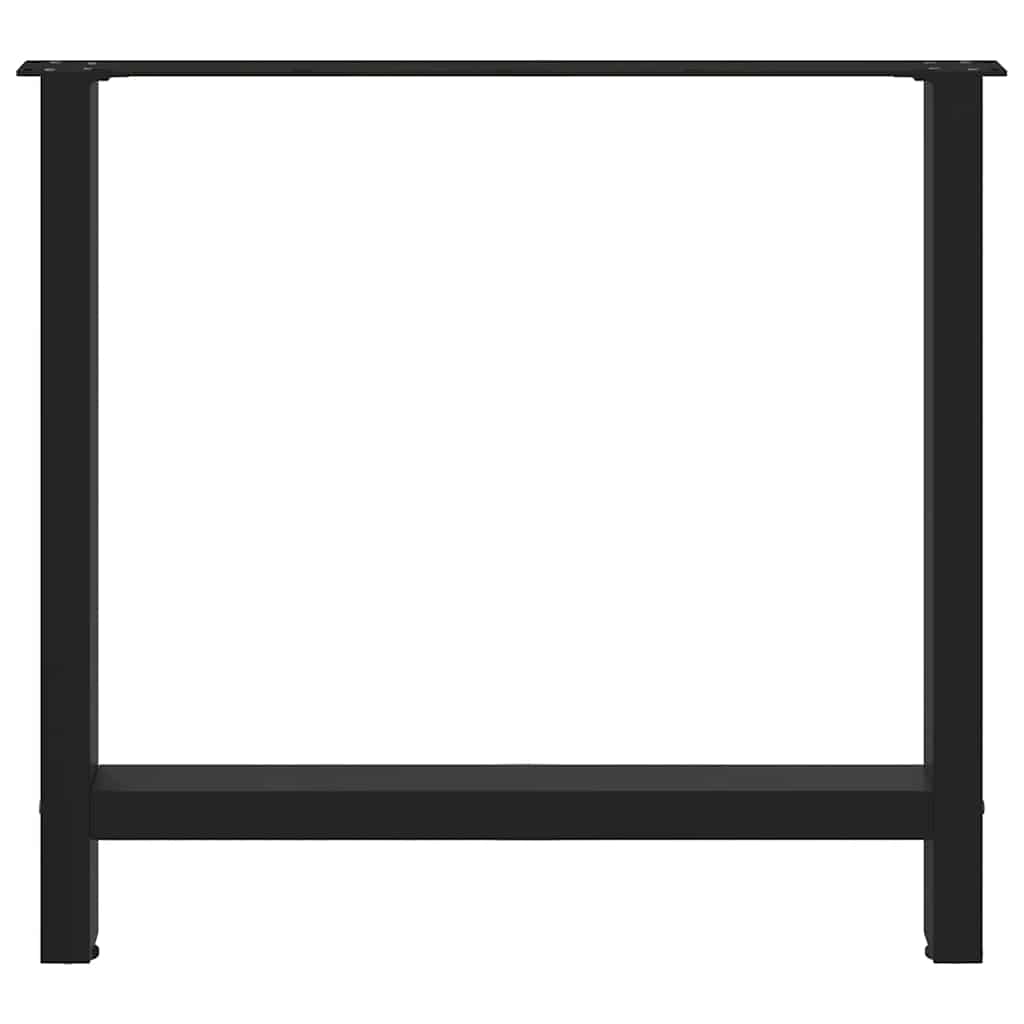 vidaXL Esstischbeine Schwarz 2 Stk. 80x(72-73) cm Stahl