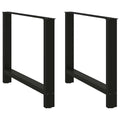vidaXL Esstischbeine Schwarz 2 Stk. 90x(72-73) cm Stahl
