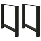 vidaXL Esstischbeine Schwarz 2 Stk. 90x(72-73) cm Stahl