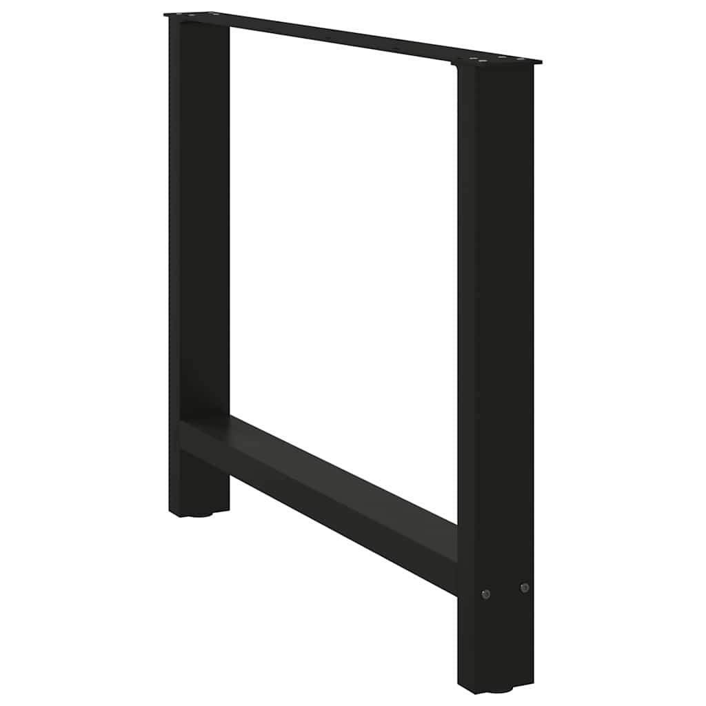 vidaXL Esstischbeine Schwarz 2 Stk. 90x(72-73) cm Stahl