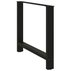 vidaXL Esstischbeine Schwarz 2 Stk. 90x(72-73) cm Stahl