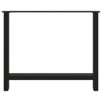 vidaXL Esstischbeine Schwarz 2 Stk. 90x(72-73) cm Stahl