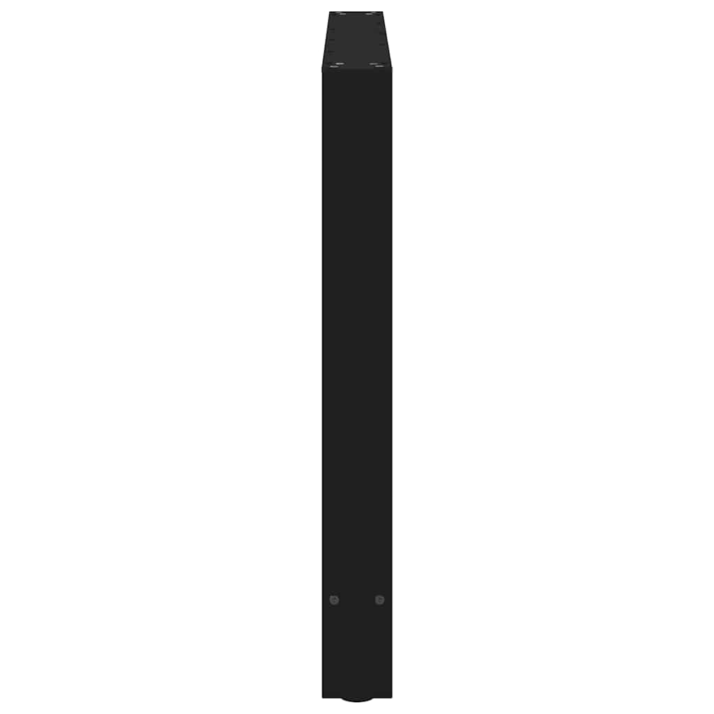 vidaXL Esstischbeine Schwarz 2 Stk. 90x(72-73) cm Stahl