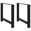 vidaXL Esstischbeine Schwarz 2 Stk. 100x(72-73) cm Stahl