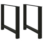 vidaXL Esstischbeine Schwarz 2 Stk. 100x(72-73) cm Stahl