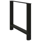 vidaXL Esstischbeine Schwarz 2 Stk. 100x(72-73) cm Stahl