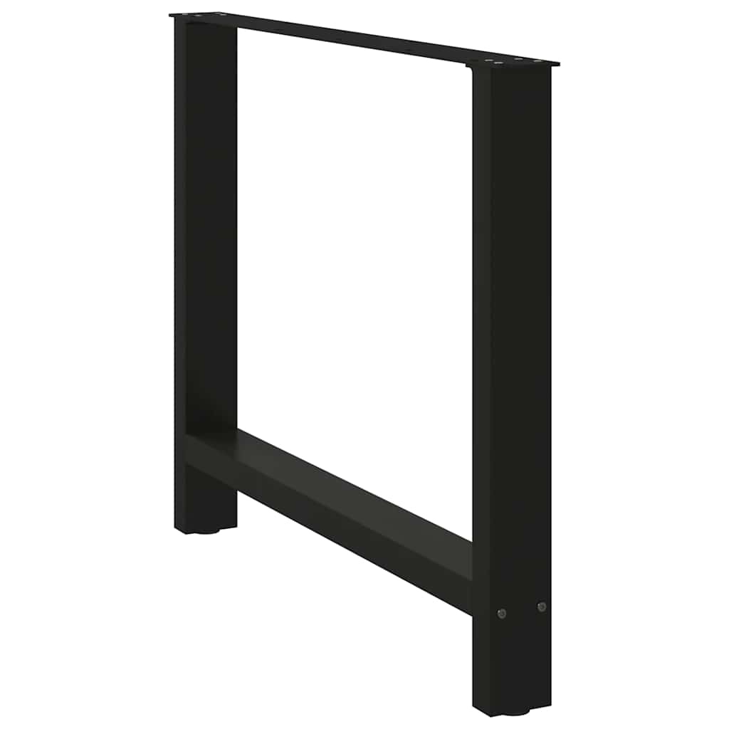 vidaXL Esstischbeine Schwarz 2 Stk. 100x(72-73) cm Stahl