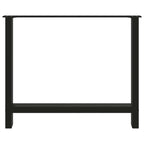 vidaXL Esstischbeine Schwarz 2 Stk. 100x(72-73) cm Stahl