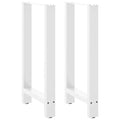 vidaXL Bartischbeine Weiß 2 Stk. 40x(90-91) cm Stahl