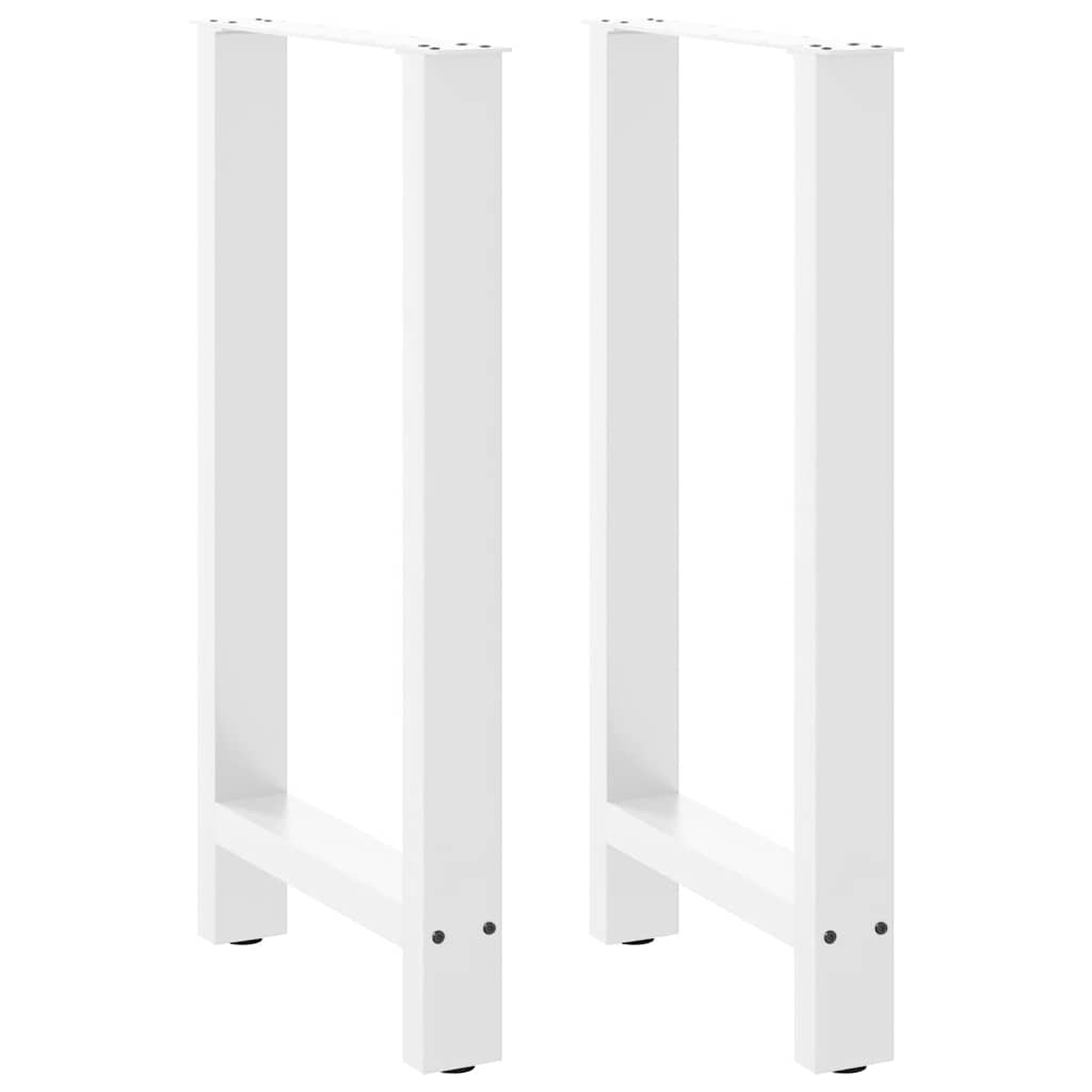 vidaXL Bartischbeine Weiß 2 Stk. 40x(90-91) cm Stahl