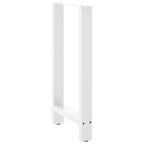 vidaXL Bartischbeine Weiß 2 Stk. 40x(90-91) cm Stahl