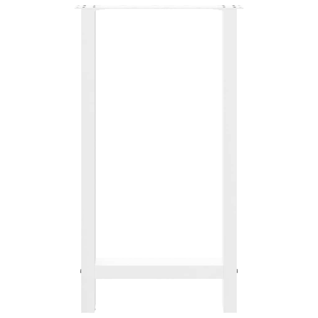 vidaXL Bartischbeine Weiß 2 Stk. 40x(90-91) cm Stahl