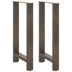 vidaXL Bartischbeine Naturstahl 2 Stk. 40x(90-91) cm Stahl