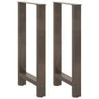 vidaXL Bartischbeine Naturstahl 2 Stk. 40x(90-91) cm Stahl
