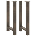 vidaXL Bartischbeine Naturstahl 2 Stk. 50x(90-91) cm Stahl