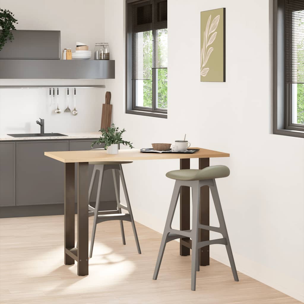 vidaXL Bartischbeine Naturstahl 2 Stk. 50x(90-91) cm Stahl