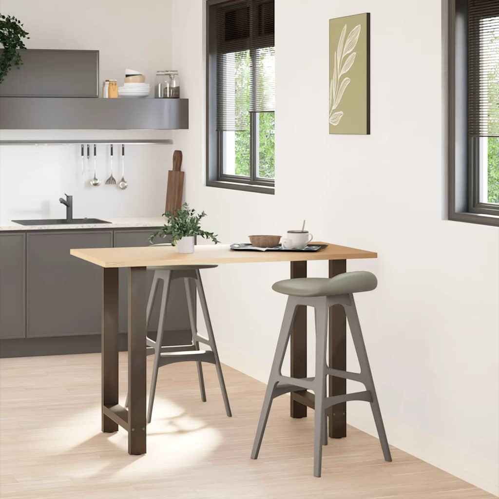 vidaXL Bartischbeine Naturstahl 2 Stk. 60x(90-91) cm Stahl