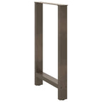 vidaXL Bartischbeine Naturstahl 2 Stk. 60x(90-91) cm Stahl