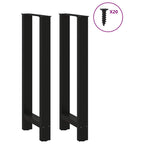 vidaXL Bartischbeine Schwarz 2 Stk. 40x(100-101) cm Stahl