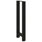 vidaXL Bartischbeine Schwarz 2 Stk. 40x(100-101) cm Stahl