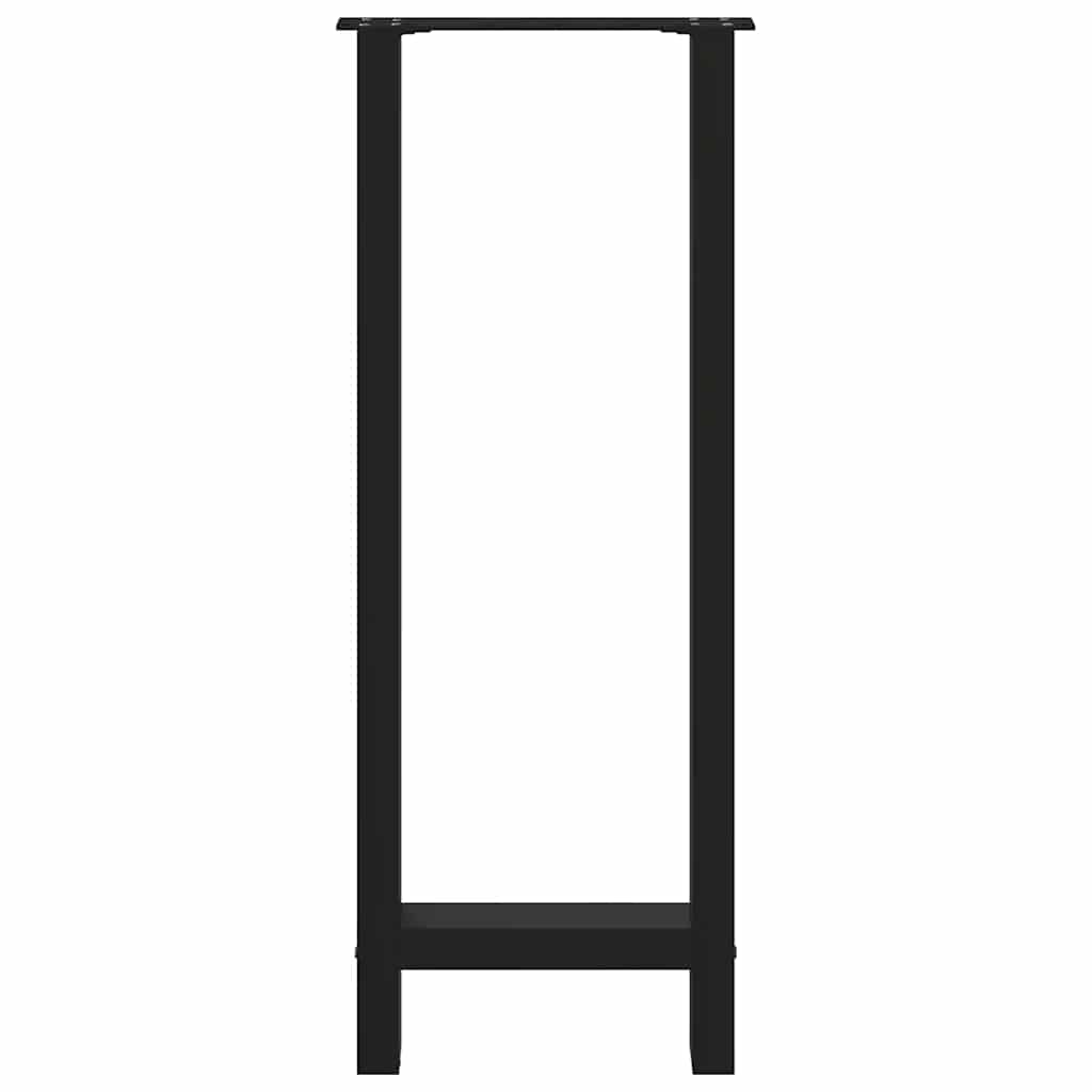 vidaXL Bartischbeine Schwarz 2 Stk. 40x(100-101) cm Stahl