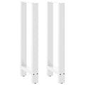 vidaXL Bartischbeine Schwarz 2 Stk. 40x(100-101) cm Stahl