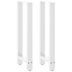 vidaXL Bartischbeine Schwarz 2 Stk. 40x(100-101) cm Stahl