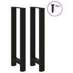 vidaXL Bartischbeine Schwarz 2 Stk. 50x(100-101) cm Stahl