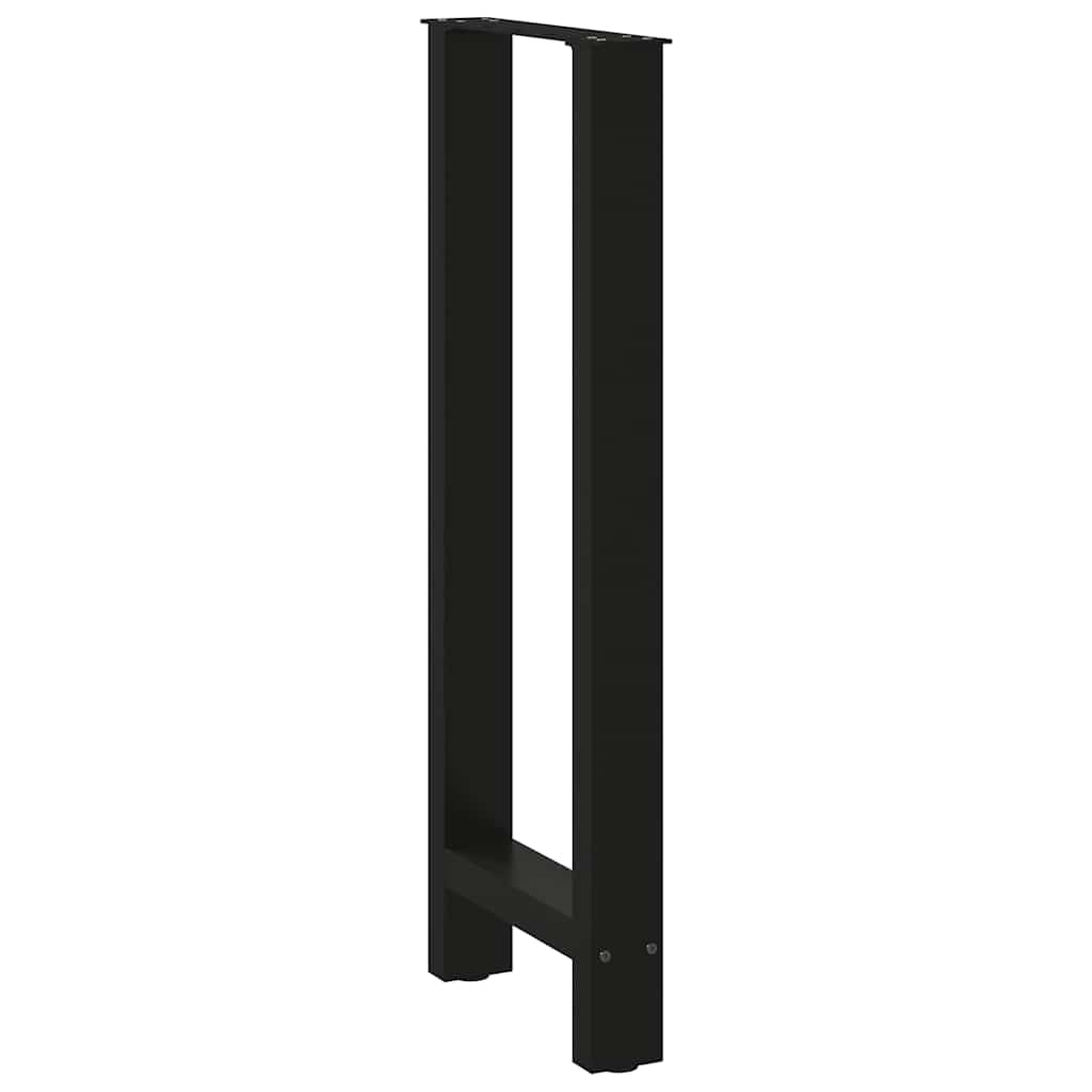 vidaXL Bartischbeine Schwarz 2 Stk. 50x(100-101) cm Stahl