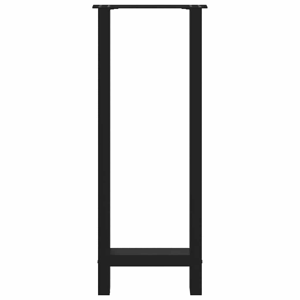 vidaXL Bartischbeine Schwarz 2 Stk. 50x(100-101) cm Stahl