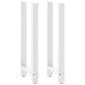 vidaXL Bartischbeine Schwarz 2 Stk. 50x(100-101) cm Stahl