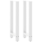 vidaXL Bartischbeine Schwarz 2 Stk. 50x(100-101) cm Stahl