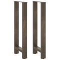 vidaXL Bartischbeine Naturstahl 2 Stk. 50x(100-101) cm Stahl