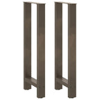 vidaXL Bartischbeine Naturstahl 2 Stk. 50x(100-101) cm Stahl