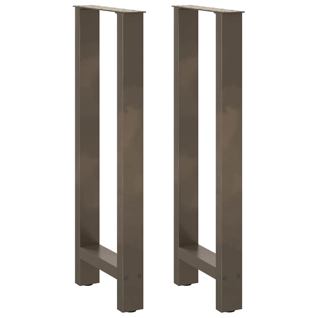 vidaXL Bartischbeine Naturstahl 2 Stk. 50x(100-101) cm Stahl