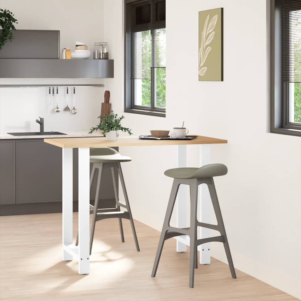 vidaXL Bartischbeine Weiß 2 Stk. 60x(100-101) cm Stahl