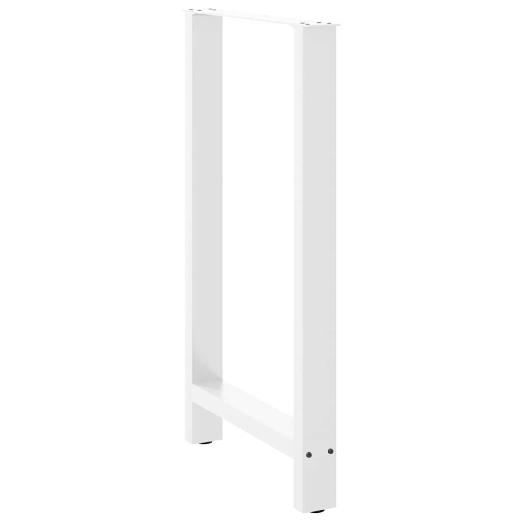 vidaXL Bartischbeine Weiß 2 Stk. 60x(100-101) cm Stahl