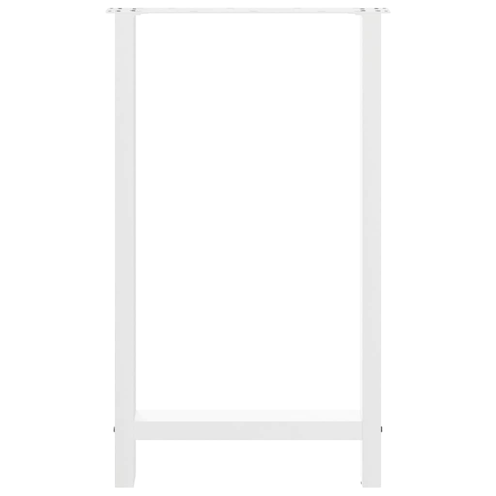 vidaXL Bartischbeine Weiß 2 Stk. 60x(100-101) cm Stahl