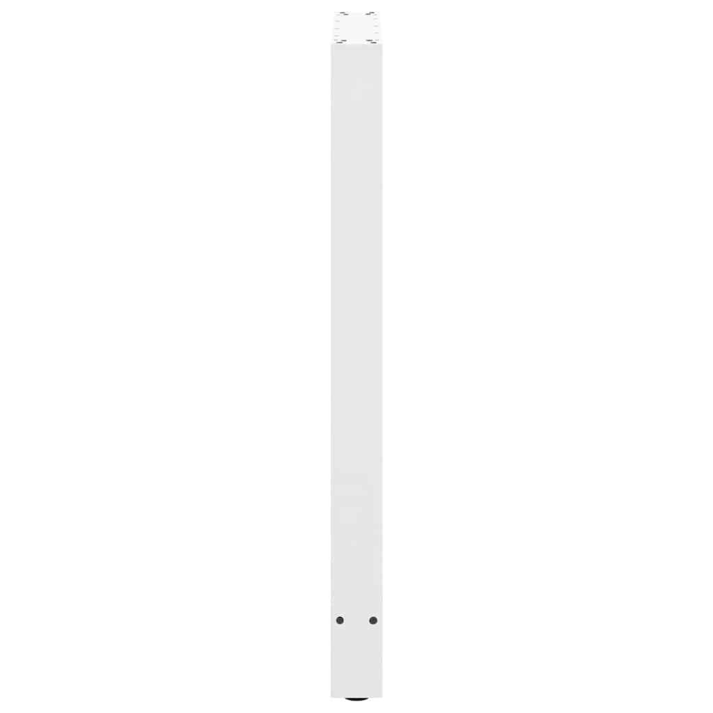 vidaXL Bartischbeine Weiß 2 Stk. 60x(100-101) cm Stahl