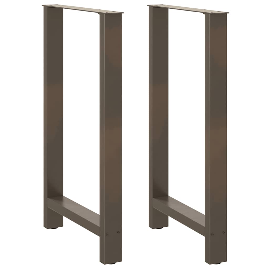 vidaXL Bartischbeine Naturstahl 2 Stk. 60x(100-101) cm Stahl