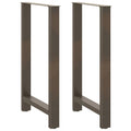 vidaXL Bartischbeine Naturstahl 2 Stk. 60x(100-101) cm Stahl