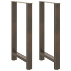 vidaXL Bartischbeine Naturstahl 2 Stk. 60x(100-101) cm Stahl