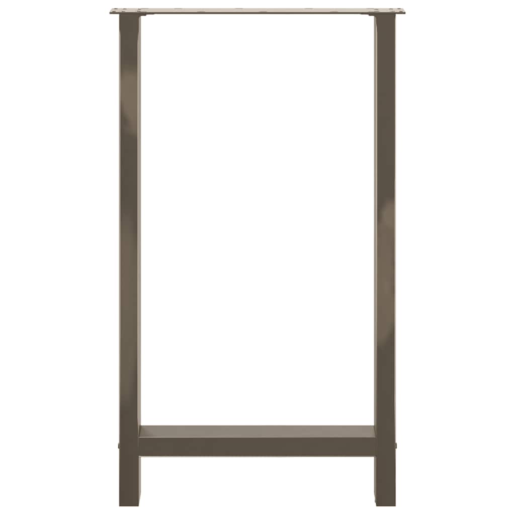 vidaXL Bartischbeine Naturstahl 2 Stk. 60x(100-101) cm Stahl
