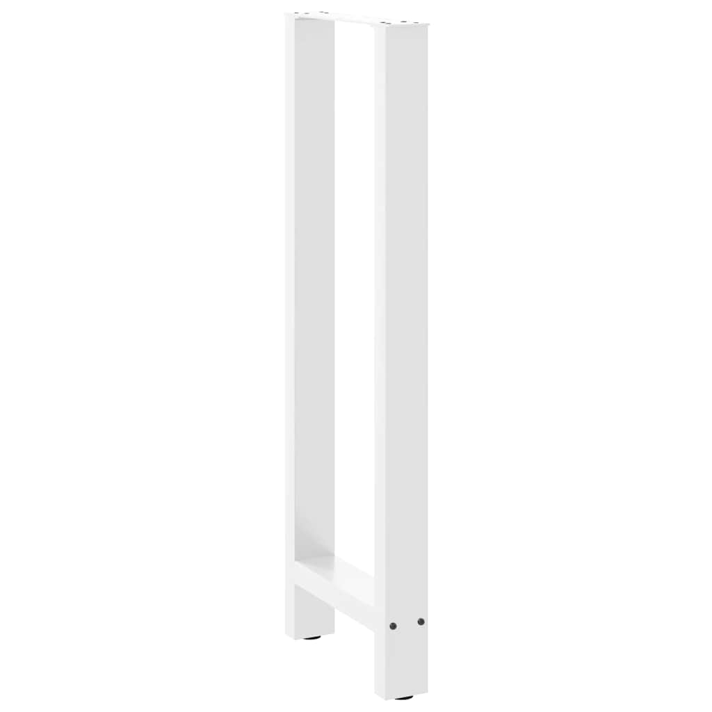 vidaXL Bartischbeine Weiß 2 Stk. 40x(110-111) cm Stahl