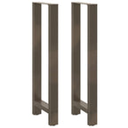 vidaXL Bartischbeine Naturstahl 2 Stk. 40x(110-111) cm Stahl