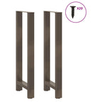 vidaXL Bartischbeine Naturstahl 2 Stk. 40x(110-111) cm Stahl