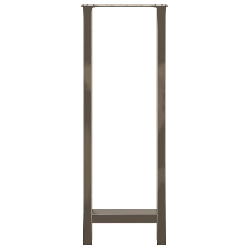 vidaXL Bartischbeine Naturstahl 2 Stk. 40x(110-111) cm Stahl