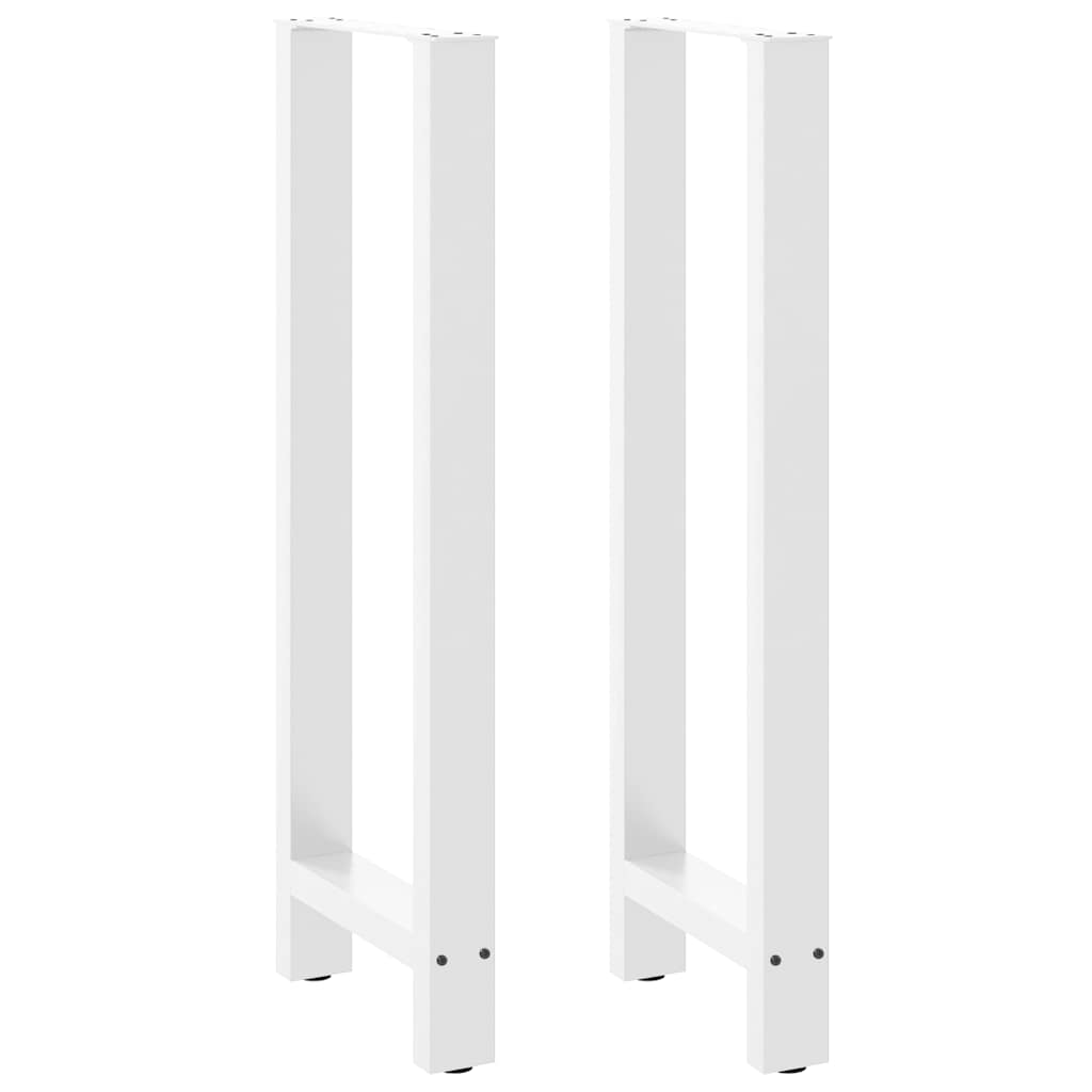 vidaXL Bartischbeine Weiß 2 Stk. 50x(110-111) cm Stahl