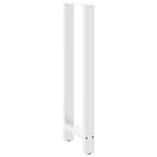 vidaXL Bartischbeine Weiß 2 Stk. 50x(110-111) cm Stahl
